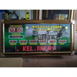 Jam digital jadwal sholat masjid 110cmx 60cm