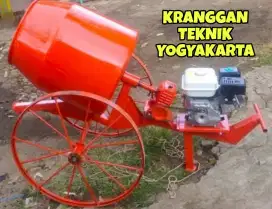 (KRANGGAN TEKNIK)molen semen concrete mixer beton pake mesin bensin