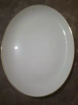 3 piring ceper saji lauk made in Japan warna putih Liat emas.vintage
