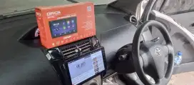 Pemasangan head unit android orca 9 inc ram 2/32 di yaris bapao