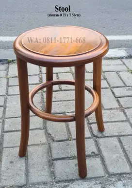 Kursi stool kayu jati