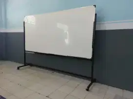 Papan tulis whiteboard standing non magnet ukuran 120x240