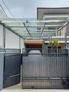 Kanopi minimalis galvalum pintu tralis balkon reling tangga minimalis