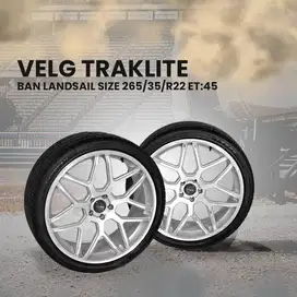 Velg PCD 5 x 114 & Ban Landsail 265 / 35 R 22 Kondisi Gress Dan Ban