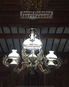 Lampu gantung klasik OVJ lampu cabang klasik antik repro lampu joglo