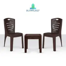 1 set meja kursi makan teras tamu plastik Olymplast OL 203R