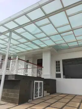 Kanopi atap alderon,spandek,solartuff flat,kaca,dll..