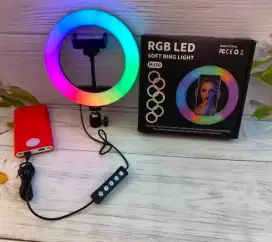 Lampu RGB LED Ring Light Selfie Youtuber
