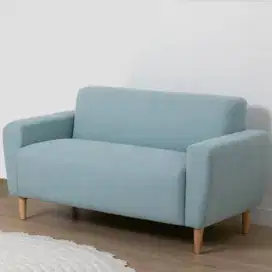 Sofa minimalis kekinian dudukan dua free bantal peluk