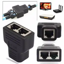 Ethernet Splitter 1 to 2 LAN RJ45 Konektor Jaringan Network