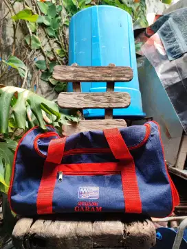 Tas Travel Bag Jadul Asli Merchandise Gudang G