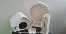Rumah hamster sirian landak mini paket lengkap