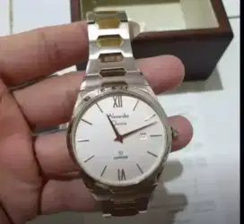 Jam Alexandre Christie sapphire pria mulus lengkap box nota