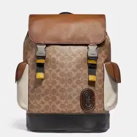 BACKPACK COACH GRAHAM REAL LEATHER COATED KANVAS MEN ORIGINAL