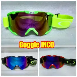 Goggle inco lensa pelangi,  kacamata trail