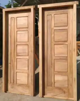 1 set pintu jati, kusen + daun