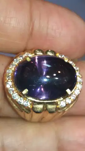 Jual Batu Cincin Dark Purple Kecubung Clean Keren bgt