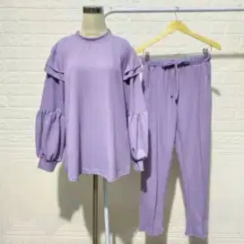 Setelan wanita knit lilac second