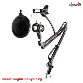 Stand microphone condenser holder 360 lazypod with smartphone clamp