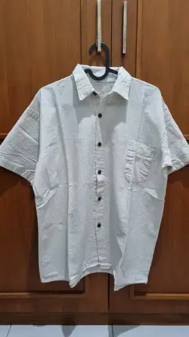 Kemeja Bali Linen Pria Broken White