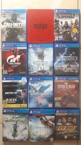 Kaset bd ps4 ,battlefront,Ac odssey ,F1 16