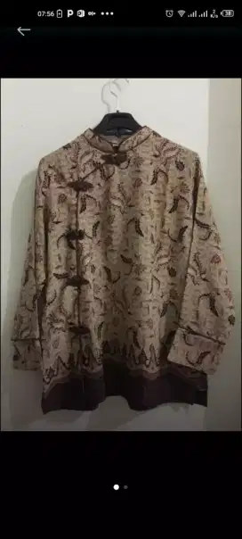 Baju blus lengan panjang batik couple anak