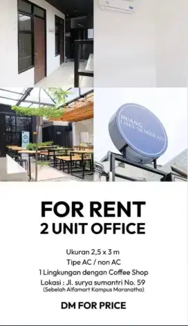 Sewa ruang tenant dan private office