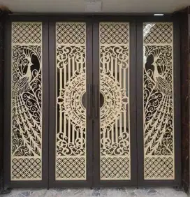 Pintu Pengaman & privacy Motif Laser Cutting Metal