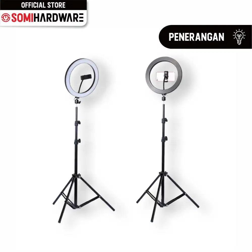 Paket Ring Light 26cm + Light Stand Tripod 2M Selfie Livestreamer