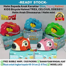 Helm Sepeda Anak Dino Dragon KIDS Bicycle Helmet Celcius Odessy NEW