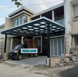 Kanopi atap kaca, kanopy kaca rangka holo galpanis*450*