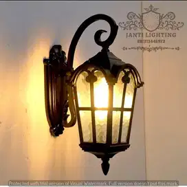 Lampu dinding pilar klasik lampu hias teras tempel