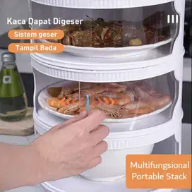 Tempat penyimpan makanan 4 susun praktis