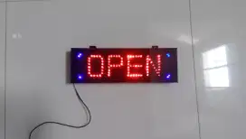 Lampu LED display tulisan OPEN