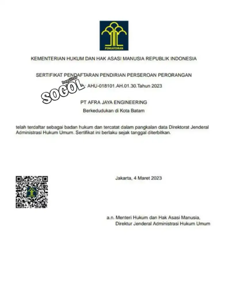 Jasa Pembuatan PT Murmer