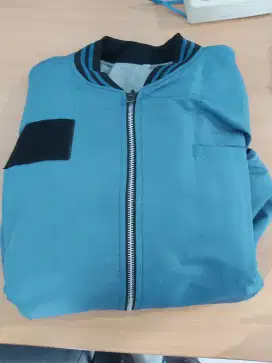 Jaket Bomber AU Biru muda