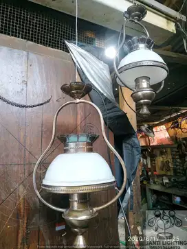 Lampu gantung antik kuningan dekorasi hias lampu gantung joglo