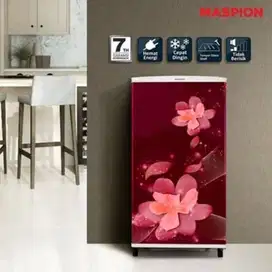 Kulkas 1 Pintu Maspion URG 168 HS Flower Maroon Kapasitas 168L Glass