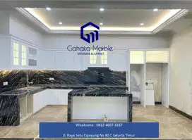 Meja Dapur Granit Titanium Hitam / Top Table Marmer / Kitchen Set