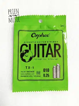 Senar gitar orphee TX-1 eceran No.1-6 ukuran 010