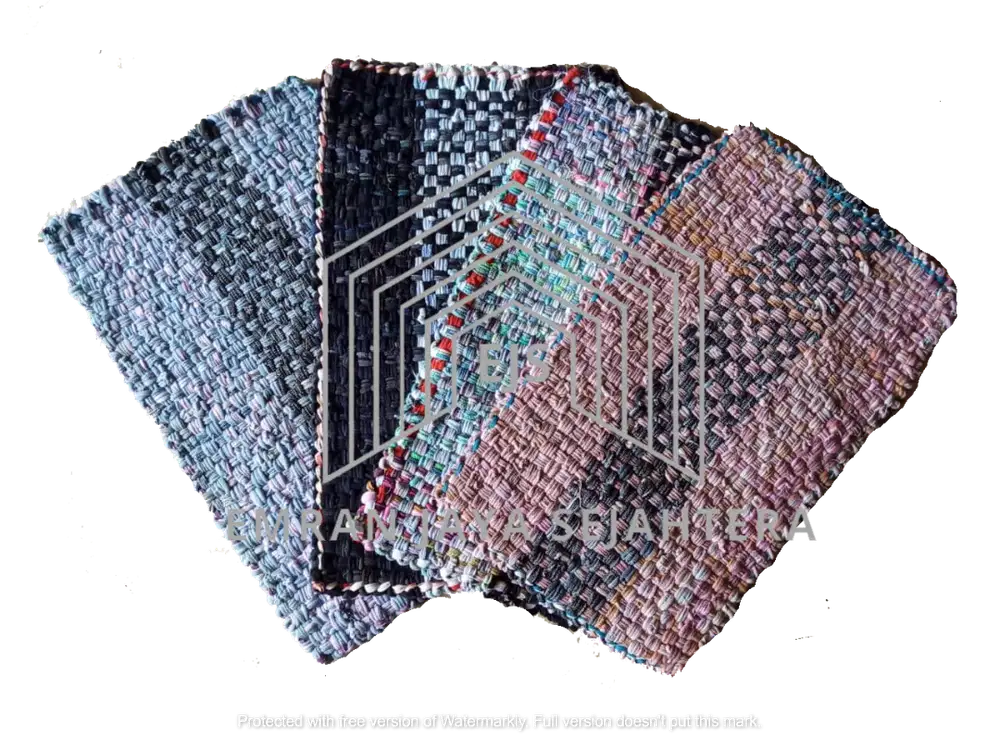 Keset Kain motif Anyaman / Keset kamar Mandi [Emran Jaya Sejahtera]