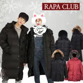 RAPA CLUB Long Coat Jaket Bulang Bulu Angsa Bekas Second Original