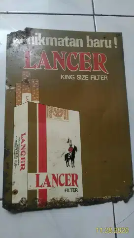 Iklan reklame seng Rokok Lancer djadul