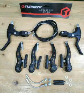 V Brake set VBrake Turanza rem sepeda rem set v-brake brake lever