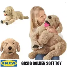 Boneka Anjing Golden IKEA Besar Import Korea Original Gosig Retriever