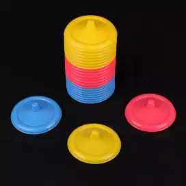 TUTUP GELAS PLASTIK WARNA (COD) BAYAR DI TEMPAT