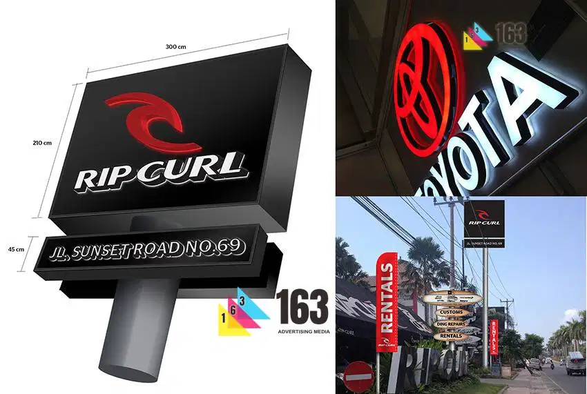 GRATIS DESIGN Jasa Huruf Timbul Neon Box Baliho murah berkualitas