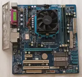 Jual MOBO Gigabyte GA-M68M-S2P/Socket AM3+AMD Ath II X2 245+Ddr2 2 Gb