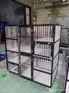 Kandang kucing alumunium 2 pintu jumbo