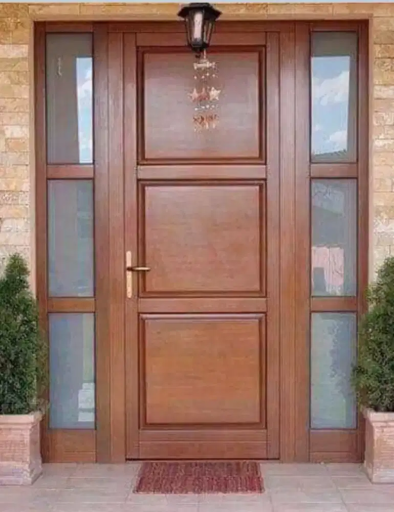 Kusen pintu kayu jati asli